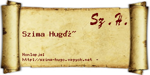 Szima Hugó névjegykártya